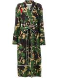 camouflage print robe