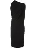 single shoulder draped dress