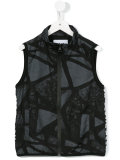 geometric print gilet