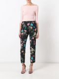 floral print cropped trousers