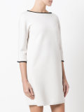 contrast trim shift dress