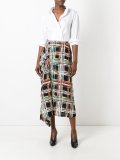 Scribble print midi skirt