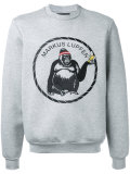 embroidered gorilla logo sweatshirt