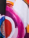 brush print shift dress
