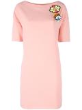 boat neck embellished dress