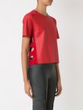 leather shortsleeved top
