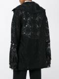 floral lace fringed jacket
