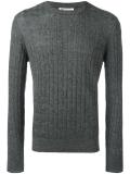 ribbed trim jumper