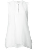 neck placket sleeveless tank