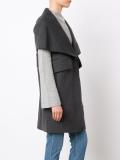 sleeveless shawl collar coat
