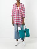 stripe detail tote