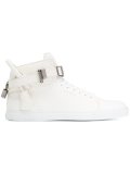 buckled hi-top sneakers