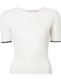 short-sleeve ribbed top