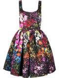 floral print flared dress
