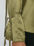 lace up detail blouse