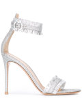 frayed trim sandals 