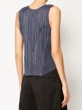 striped effect sleeveless top