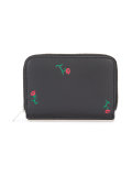 rose embroidered wallet