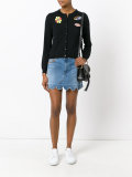 scalloped hem denim skirt