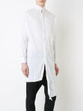 wrinkled asymmetric shirt