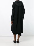 hooded flared coat
