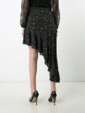 'Floral Make Love' asymmetric skirt
