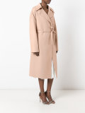 board lapel belted coat