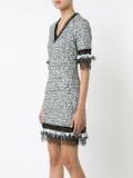 V-neck bouclé dress