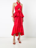 halterneck cut out dress