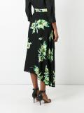 asymmetric floral skirt