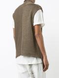 asymmetric sleeveless cardigan