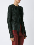 round neck knit coat