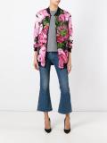 rose print bomber jacket