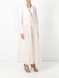 pleated tulle blazer