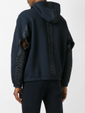 zip-detail hooded sweatshirt
