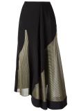 metallic detailing asymmetric skirt