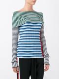 dropped shoulder knitted blouse