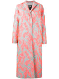 porous texture midi coat