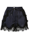 pinstripe lace shorts