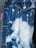 bleached splatter denim jacket