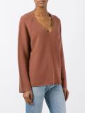 deep V-neck jumper
