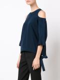 shoulder cutout blouse