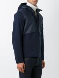 panelled hooded jacket 