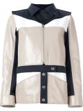 colour block military jacket 