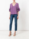 frilled sleeve top