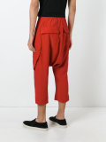 drop-crotch cropped trousers