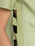 leather shortsleeved top
