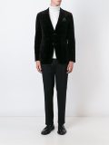 plaid single breasted blazer