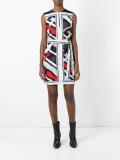 stripe motif sleeveless dress