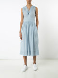 pleated shift dress